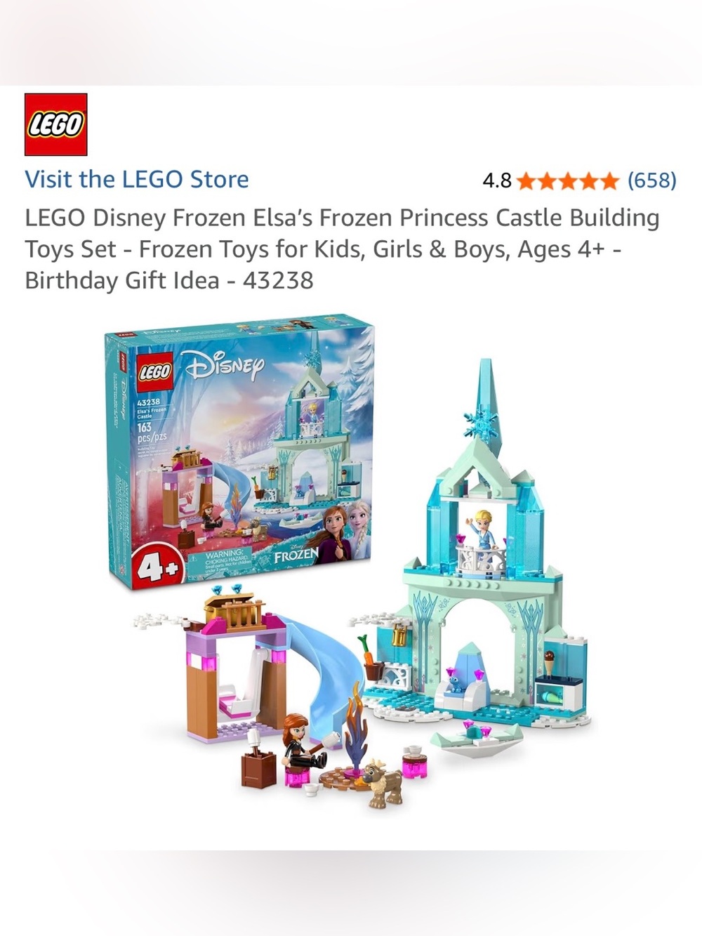 Disney Frozen Elsa’s Frozen Princess Castle Building Toys Set - Frozen Lego Toys